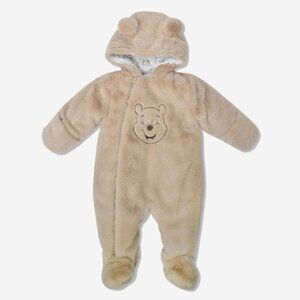 Disney`s Winnie the Pooh Faux Fur Pramsuit - Brown, 0-3 Months
